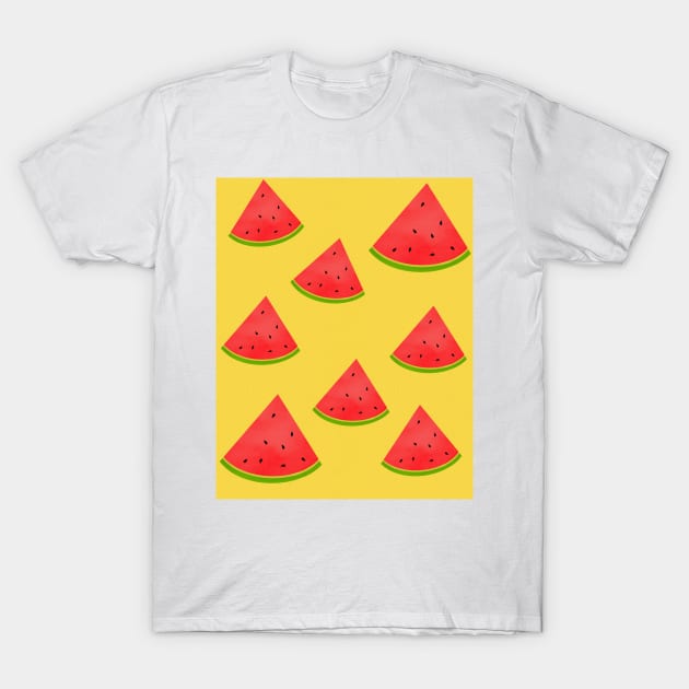 Fun watermelon bright digital pattern T-Shirt by kuallidesigns